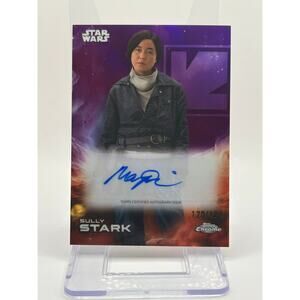 2025 Topps Chrome Star Wars Maya Erskine as Sully Stark Purple Auto 120/199 SP